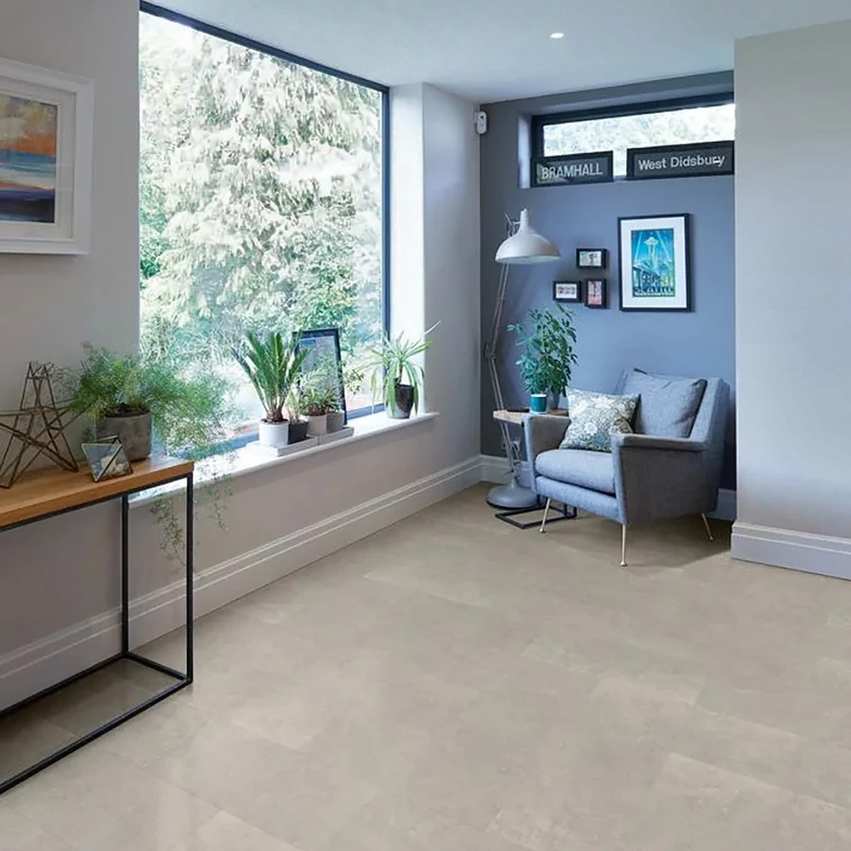 Polyflor Camaro Rigid Core PUR Tile Soho Cement 4149
