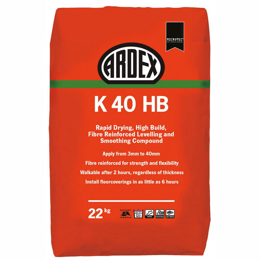 Ardex K40HB Fibre Reinforced HB Levelling And Smoothing Compound