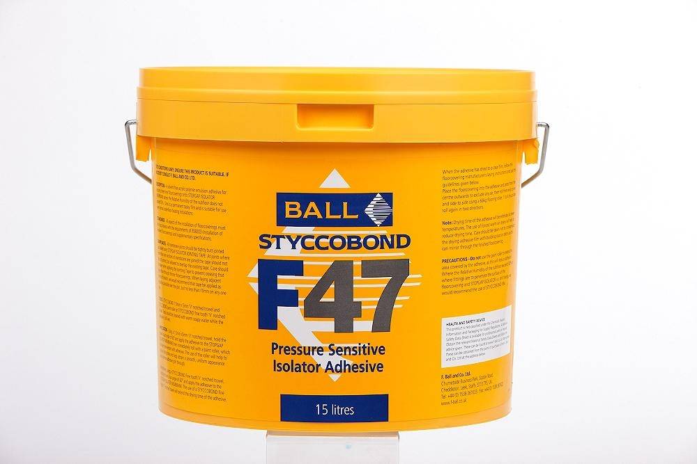 F Ball Styccobond F47 Pressure Sensitive Adhesive 15L