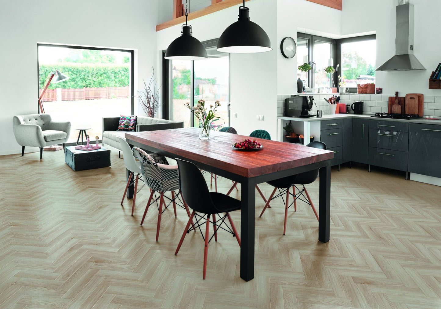 Luvanto Premium Design Herringbone Latte Oak
