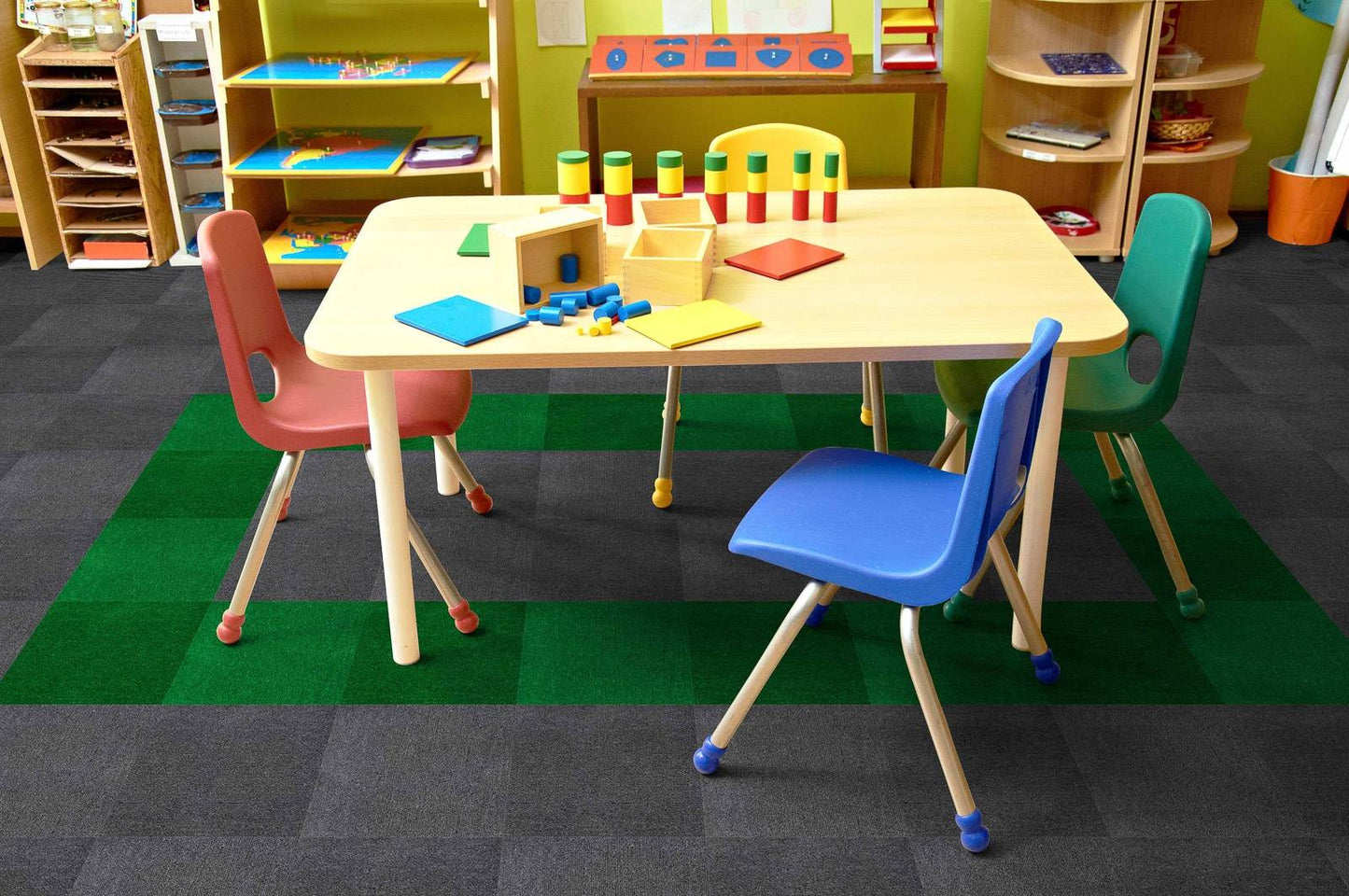 Heckmondwike Supacord Carpet Tile Green 50 X 50 cm