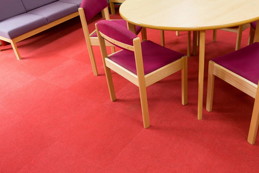 Heckmondwike Supacord Carpet Tile Red 50 X 50 cm