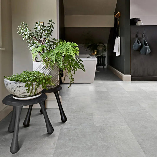 Polyflor Camaro Rigid Core PUR Tile Tribeca Cement 4151