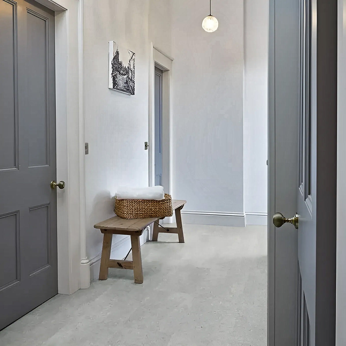 Polyflor Camaro Rigid Core PUR Tile Grey Flagstone 4166