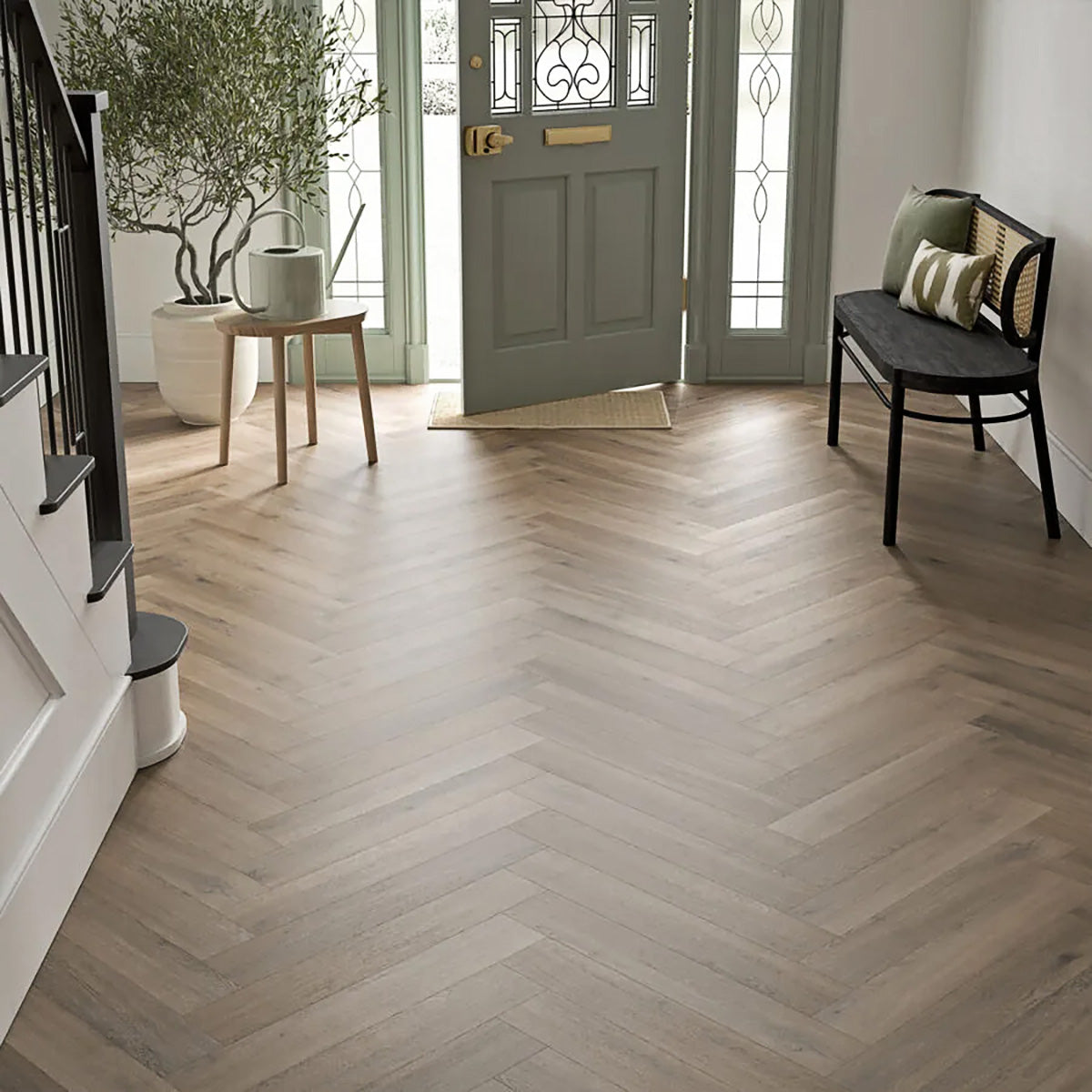 Polyflor Camaro Rigid Core PUR Herringbone Plank Naked Blond Oak RPQ4144