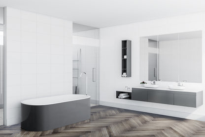 Luvanto Design Contemporary Herringbone Smoked Charcoal