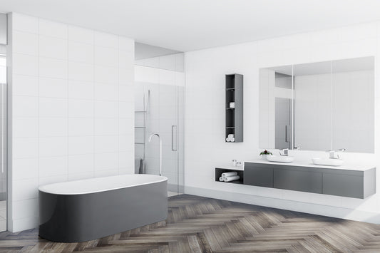 Luvanto Design Contemporary Herringbone Smoked Charcoal